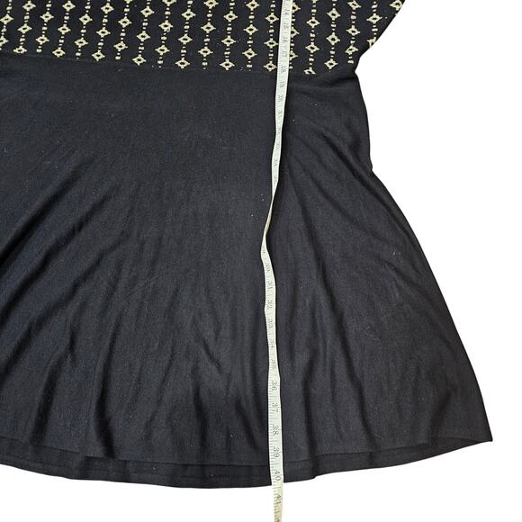 Torrid Black & Gold Intarsia Sweater Skater Dress Plus Size 6X - Picture 6 of 8